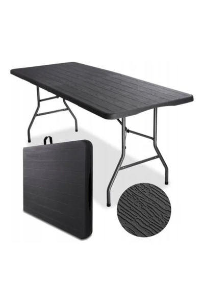 JollyMag Masă pliantă neagră, tip valiză, SC 02 BR, 70 x 180 cm