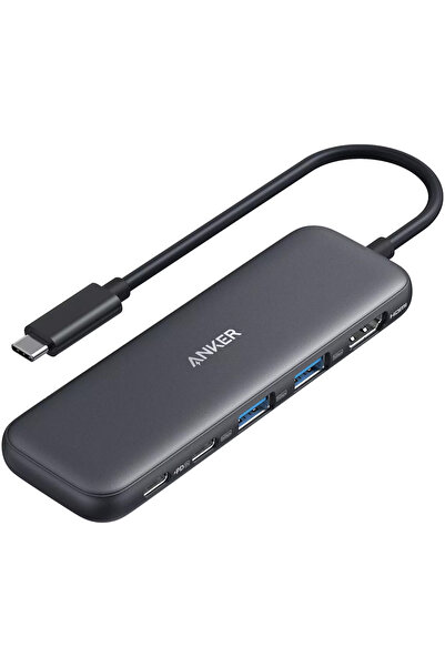 Anker Hub USB-C 332 (5-v-1) s pripojením HDMI 4K, 5 Gbps – s 2 dátumovými portami USB-A s rýchlosťou 5 Gbps