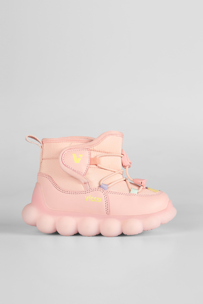 Vicco Size 24-33 Unisex Children's Snow Boots with Fur Inside and Led Lights