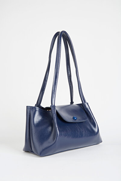 Vivaq Жіноча сумка з штучної шкіри, синього кольору, з 3 відділеннями, на блискавці, з підкладкою, з ручками і ременем через плече