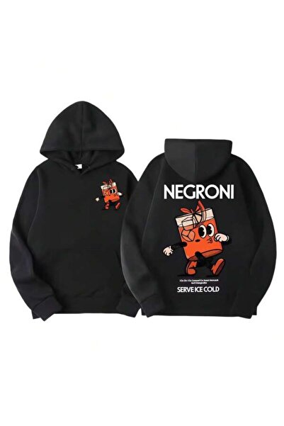 LAVİTTA Negroni Cartoon Character Printed Unisex Oversized Hoodie
