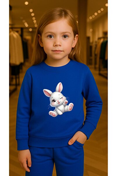 playwear Hanorac de echipă cu imprimeu IEPURE CU OCHI DESCHIS pentru fete și ...