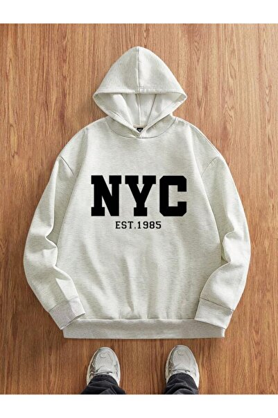LAVİTTA Unisex Printed Nyc College Style Sweatshirt