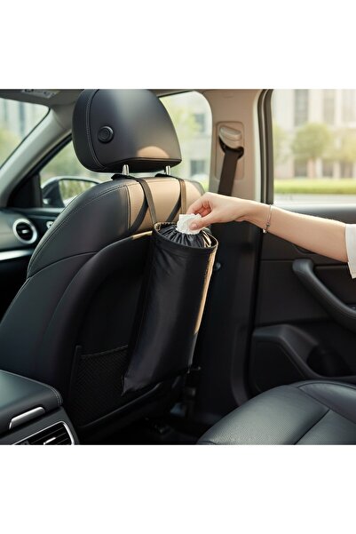 Next Craft Car Interior Trash Bag / Auto Bucket Accessory 1 Piece Washable Adjustable Suitable for All Vehicles