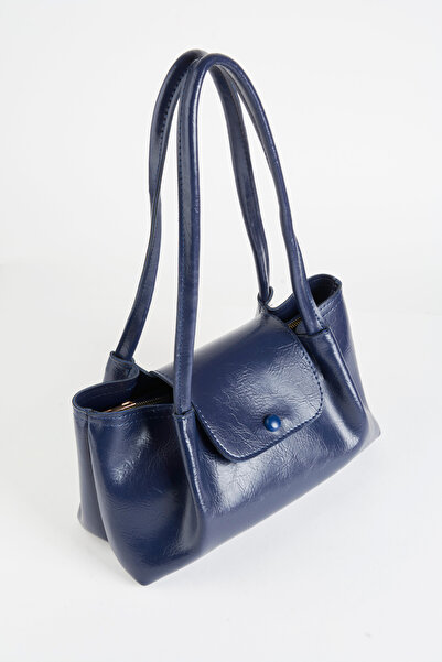 Vivaq Жіноча сумка з штучної шкіри, синього кольору, з 3 відділеннями, на блискавці, з підкладкою, з ручками і ременем через плече