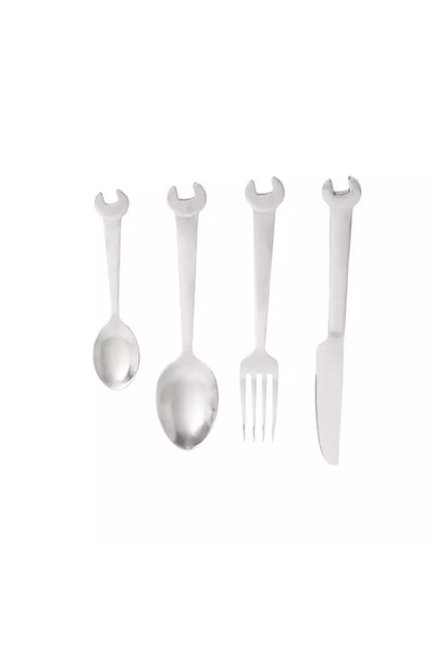 Gonga Set of 4 cutlery, mechanical model, Gonga® Silver