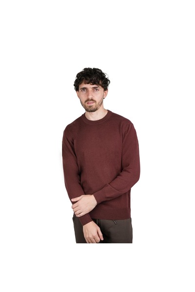 Giordano Men's Relaxed Fit Crew Neck Wool Blend Pullover