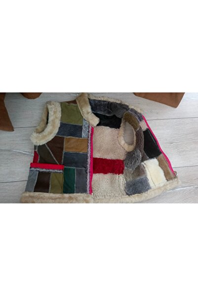 ErenAksesuar Genuine Lambskin and Sewn by Post Children's Leather Vest