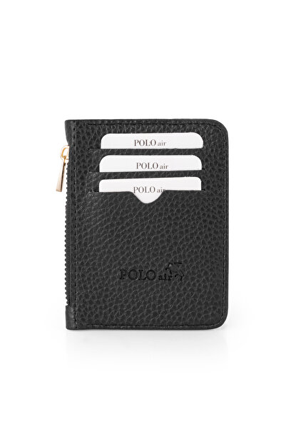 Polo Air Zippered Accordion Model Card Holder Black Color Czn-710-S