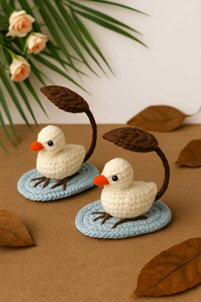 Hand Mother's Since 2024 Амигуруми Смарт Патица 2-компонентна закопчалка за коса