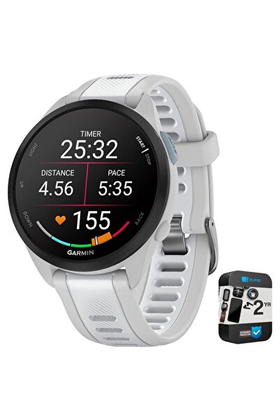 Garmin 010-02863-31 Forerunner 165 Music Akıllı Spor Saat, Sis Grisi + Beyaz ...