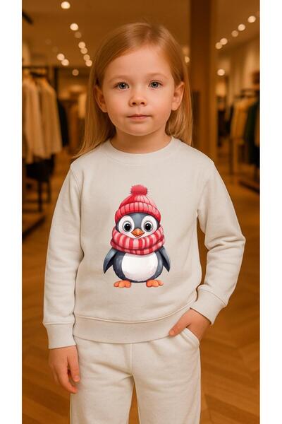 playwear Παιδικό Φούτερ ATKILI PENGUEN με στάμπα για κορίτσια και αγόρια, με ...