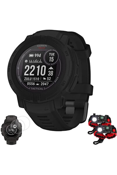 Garmin 010-02627-13 Instinct 2 Solar Akıllı Saat, Taktik Sürümü, Deco Essentials 2X Taktik Acil Duru