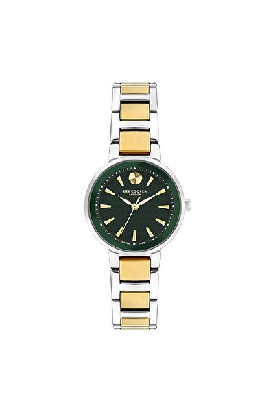 Lee Cooper Lc07972.270 Women's Wristwatch – Silver & Gold Steel – Green Dial