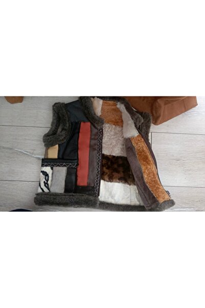 ErenAksesuar Genuine Lambskin and Sewn by Post Children's Leather Vest
