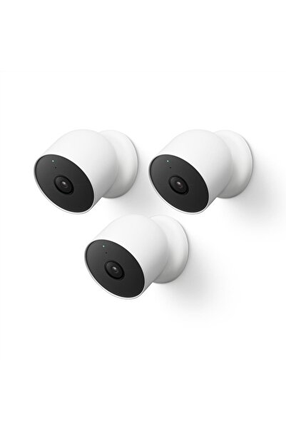 Google Nest Cam Dış Mekan veya İç Mekan/Pil - 2. Nesil (3'lü Paket)
