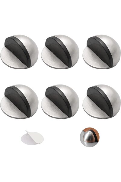 Lonimia سدادات أبواب أرضية بيضاوية من الفولاذ المقاوم للصدأ ذاتية اللصق (فضية...