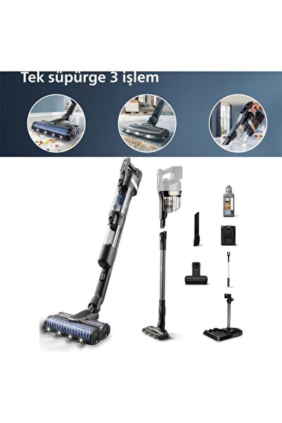 Philips Drmz ISLAK &KURU 3 Ürün 1 Arada Wett&Dry Elektrikli Dikey Süpürge 9000 Serisi ,Led Işıklı Başlık