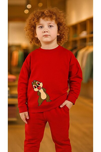 playwear Παιδικό Φούτερ Σετ με στάμπα Squirrel για Κορίτσια και Αγόρια, με λα...