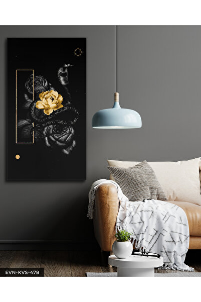 Evinemoda Zlatna ruža i zmija na platnu - Slika na platnu