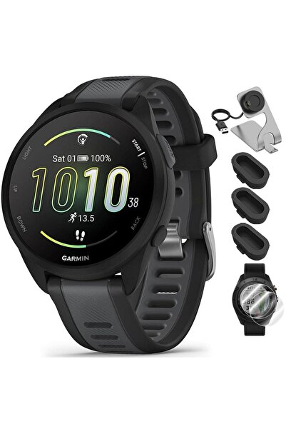 Garmin 010-02863-20 Forerunner 165 Akıllı Spor Saat Siyah + Barut Grisi Paket...