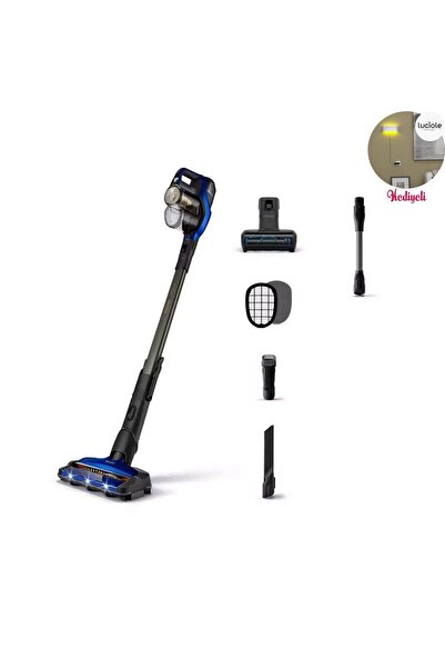 Philips XC8000 Serisi Şarjlı Dik Süpürge Tek şarjla 125m²'nin üzerinde temizlik 70dk Kullanım Süresi