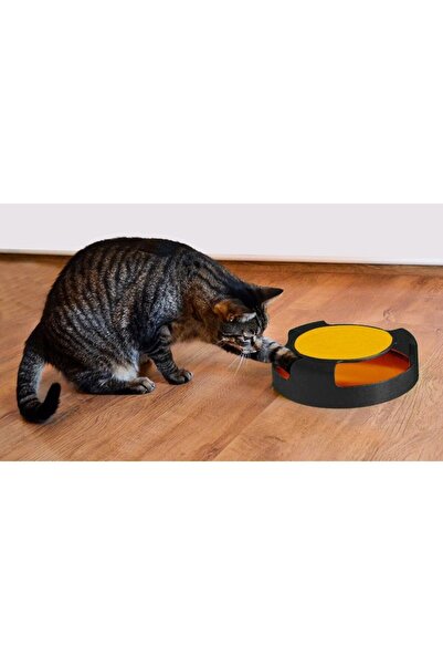 Purlov 2-in-1 Cat Toy: Wheel with Mouse and Scratching Mat, 25 x 6.5 cm
