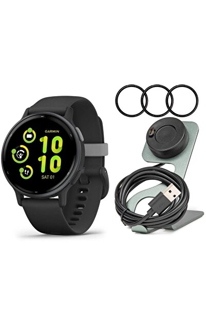 Garmin Forerunner 165 GPS Koşu Akıllı Saati (Siyah ve Barut Grisi) Temperli C...