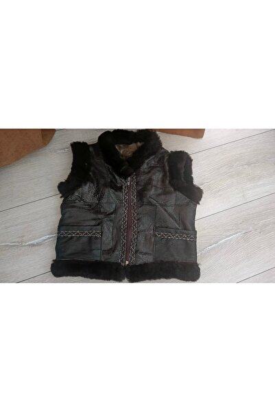ErenAksesuar Genuine Lambskin and Sewn by Post Children's Leather Vest