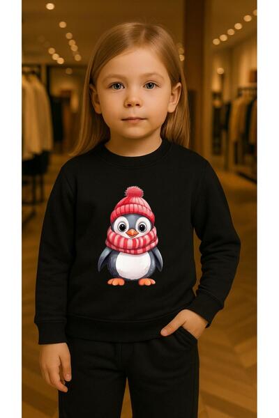 playwear Set pentru copii Hanorac ATKILI PENGUEN Imprimat pentru fete și băie...