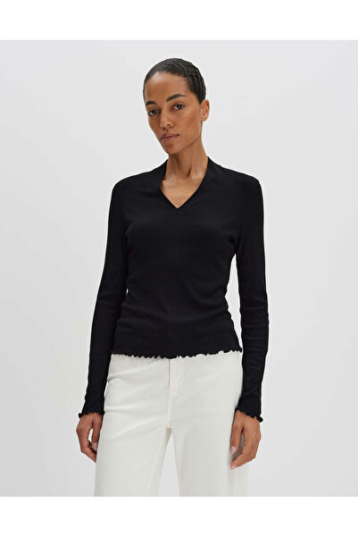 someday. V-Kragen Langarmshirt für Damen