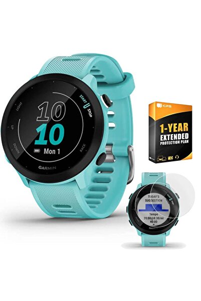 Garmin Forerunner 55 GPS Koşu Saati (Aqua) | Resmi ABD Ortak Modeli | 2'li Ek...