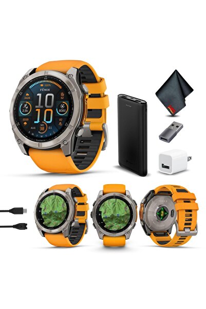 Garmin Fenix 8 51MM AMOLED Safir Premium Çoklu Spor GPS Akıllı Saat Titanyum,...