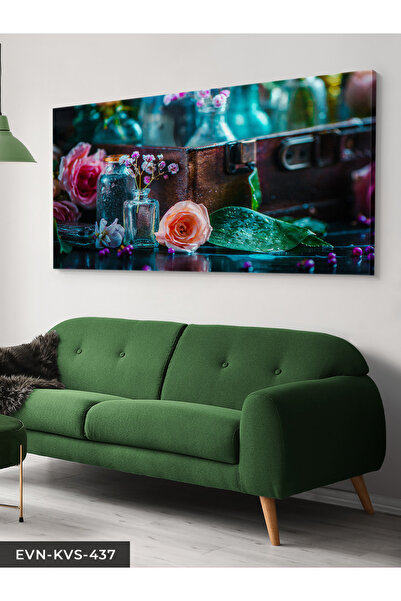 Evinemoda Капки вода и роза, еднопарчево платно - Платно