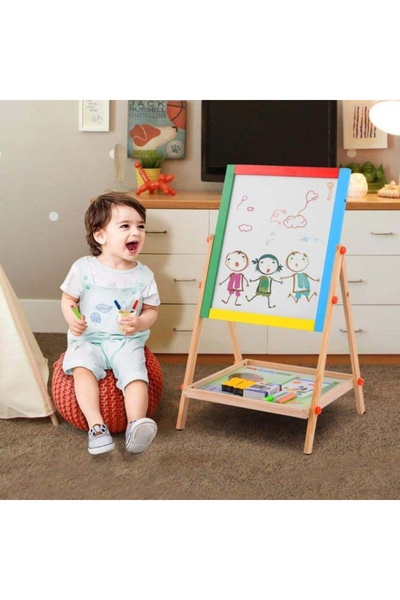 OEM Wooden double-sided writing board - "Let's Learn Together"