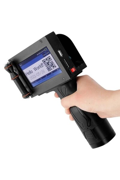 Powermaster PM-10878 4.3'' Dokunmatik Ekranlı Şarjlı Endüstriyel El Tipi Portatif Mürekkep Yazıcı