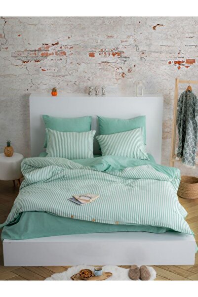 Dovira طقم غطاء لحاف مزدوج مع ملاءات مطاطية من القطن