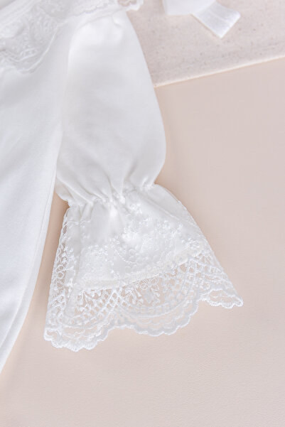 Babymod Lace-Trimmed 100% Cotton Baby Girl Romper