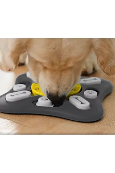 Purlov Jucărie interactivă pentru câini cu bol puzzle – Joc educativ cu recompense pentru hrănire lentă, 25,5 x 25,5 x 2,5 cm