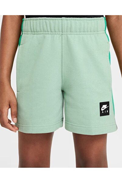 Nike Παιδικό βαμβακερό σορτς unisex από fleece πράσινο - Πλαϊνή τσέπη με φερμουάρ casual σχέδιο- HF8808-037