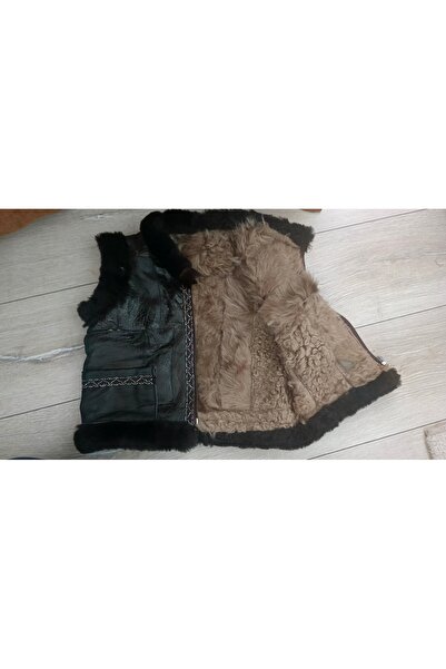 ErenAksesuar Genuine Lambskin and Sewn by Post Children's Leather Vest