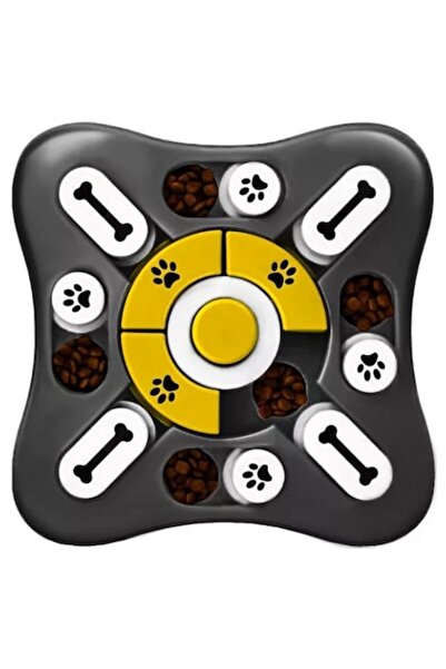 Purlov Jucărie interactivă pentru câini cu bol puzzle – Joc educativ cu recompense pentru hrănire lentă, 25,5 x 25,5 x 2,5 cm