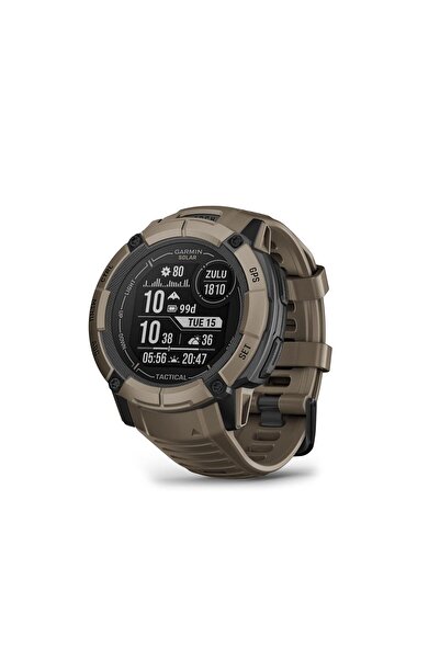 Garmin Instinct 2X Solar - Taktik Sürümü, Sağlam GPS Akıllı Saat, Dahili El Feneri, Balistik Hesap M