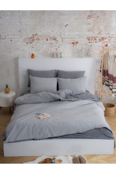 Dovira Double Duvet Cover Set with Cotton Elastic Sheets