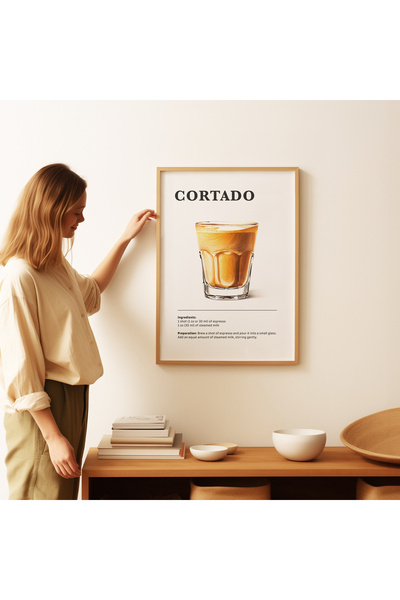 ARTHOUSECOLLECTIVE Cortado - Kahve Posteri - Frameless Poster in Table Dimensions