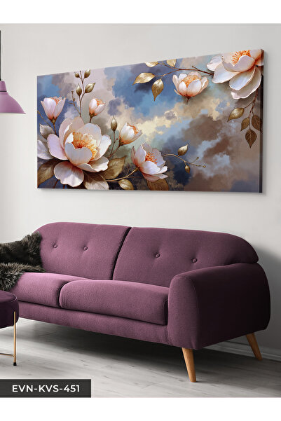 Evinemoda Маслена живопис „Розово цвете“ – платно