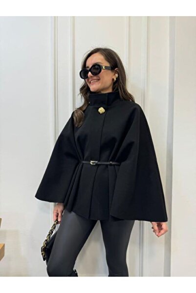 GİYSİ DÜNYASI 57 Knitted Corduroy Belted Poncho