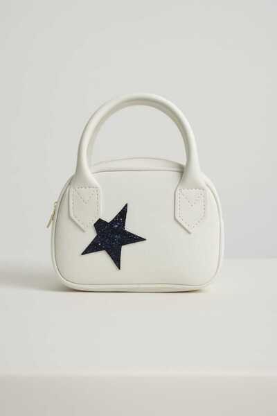 lias desing Shiny Stone Black Star Women's Young Children's Mini Bag