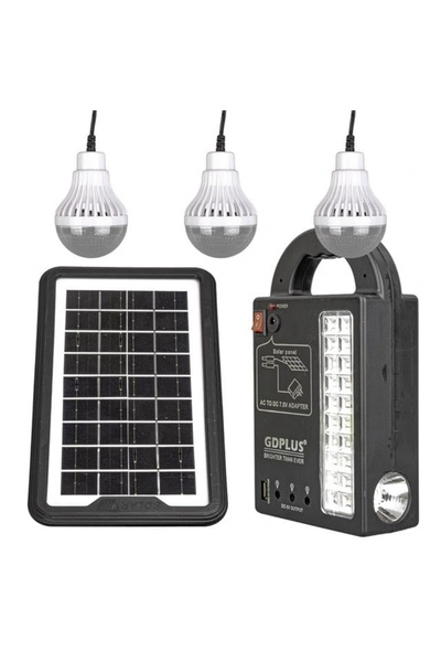 Powermaster GD-999 Lamba + Powerbank + Işıldak Solar Aydınlatma Seti
