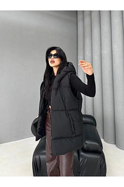 Velista Women's Zippered Hooded Puffer Coat Vest